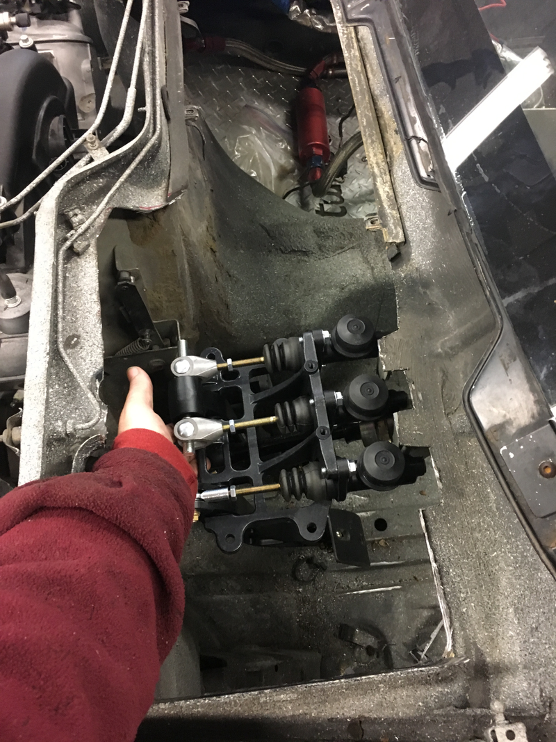 Installing the new Tilton pedals.